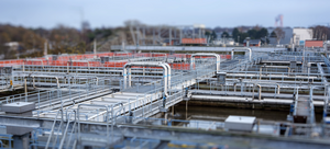 Activated sludge basins at the Ryaverket treatment plant in Gothenburg