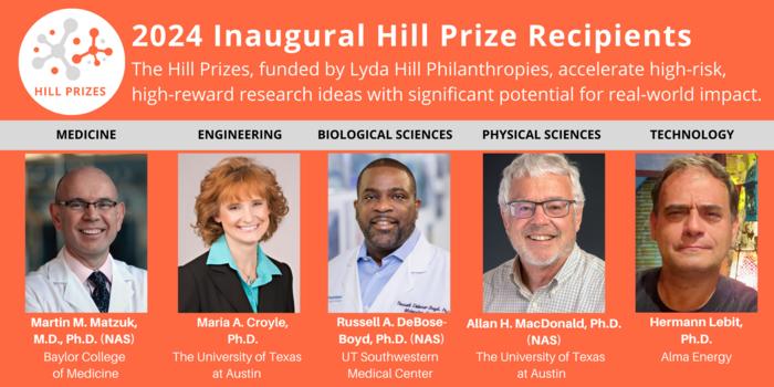 Recipients of the 2024 Hill Prizes from TAMEST
