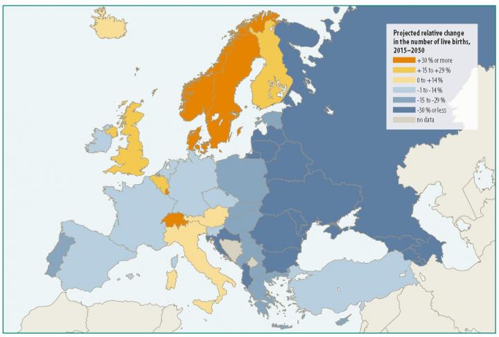 Change in Number of Live Births, 2015-2050