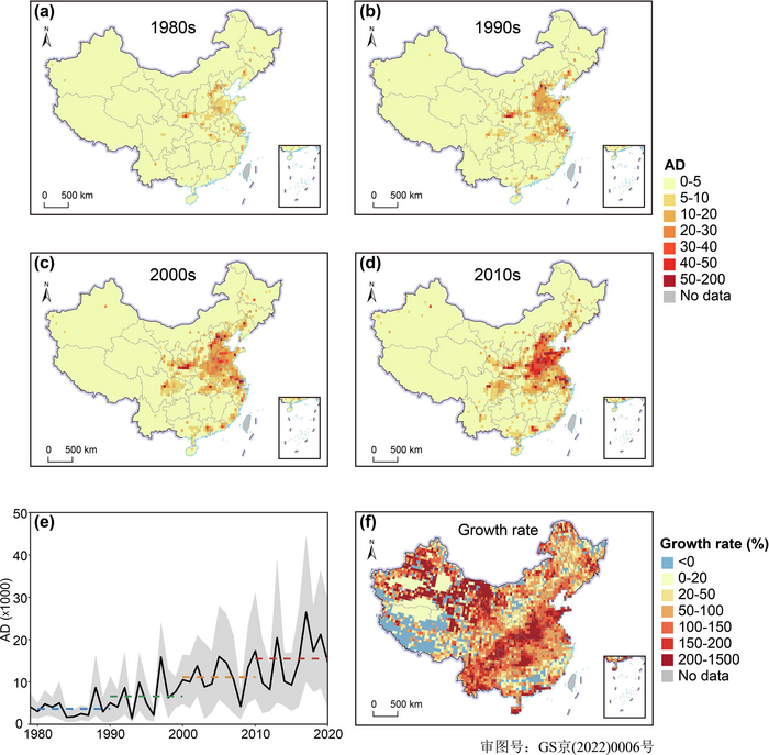 1979-2020年中国热浪归因死亡人数的时空变化