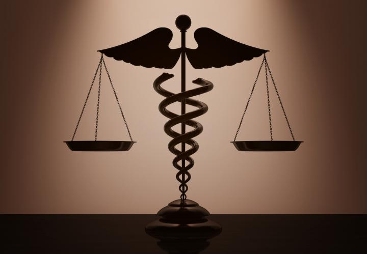 Medical Caduceus Symbol as Scales