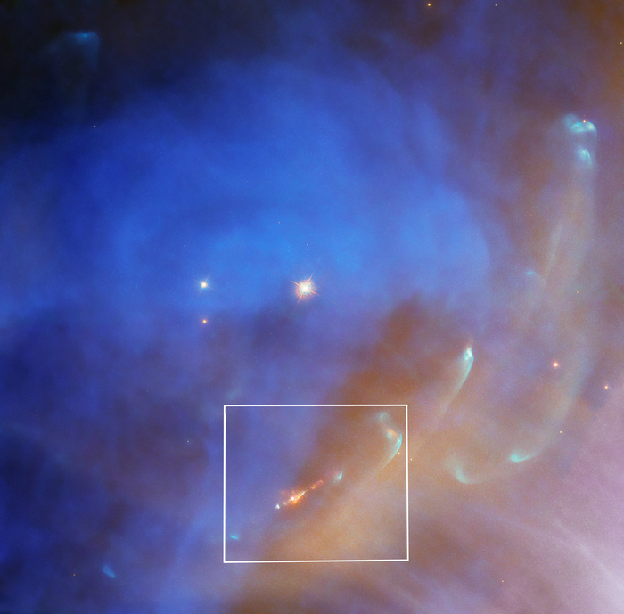 Hubble Spots a Swift Stellar Jet in Running Man Nebula