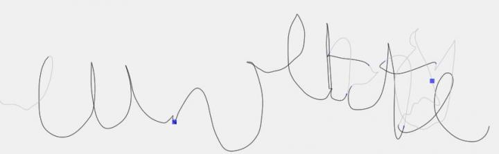 The Word 'Cuvette' Written by a Child with Dyslexia