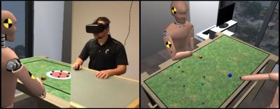 Human-Machine Virtual Shepherding Task