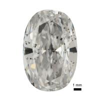 Cut and Polished Diamond with Inclusions