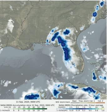 IMERG Data Showing Rainfall Rates From Sally