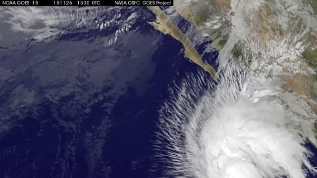 GOES-West Video of Sandra