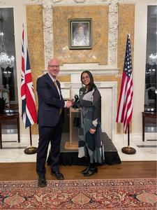 John Hill, Deputy Director for Science and Technology at Brookhaven National Laboratory, with Ruqaiyah Patel, Deputy Director of UKRI North America