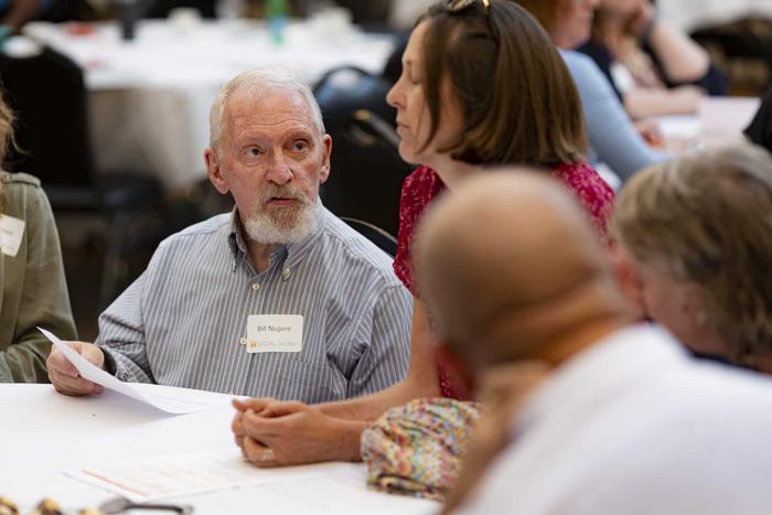 Dr. Bill Nugent, professor at the UT College of Social Work, and former BSSW, now MSSW student Jaydah Lee.