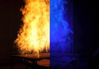 Normal vs Blue-Light Fire Imaging