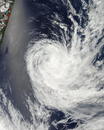 NASA's Aqua Satellite Shows Tropical Cyclone Dumile has Moved South of La Reunion Island