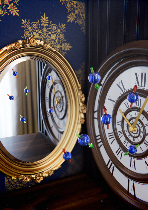 Time in the mirror—A connection between spin chirality and structural chirality—