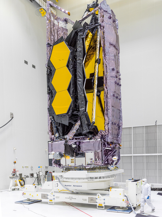 The James Webb Space Telescope in the Cleanroom at the Launch Site