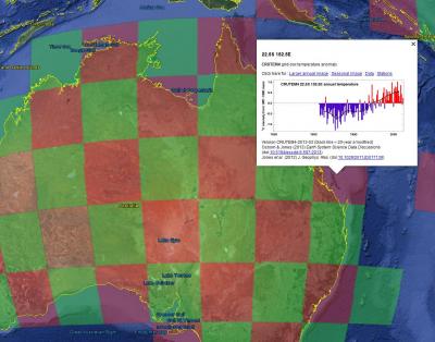 Temperature Records on Google Earth