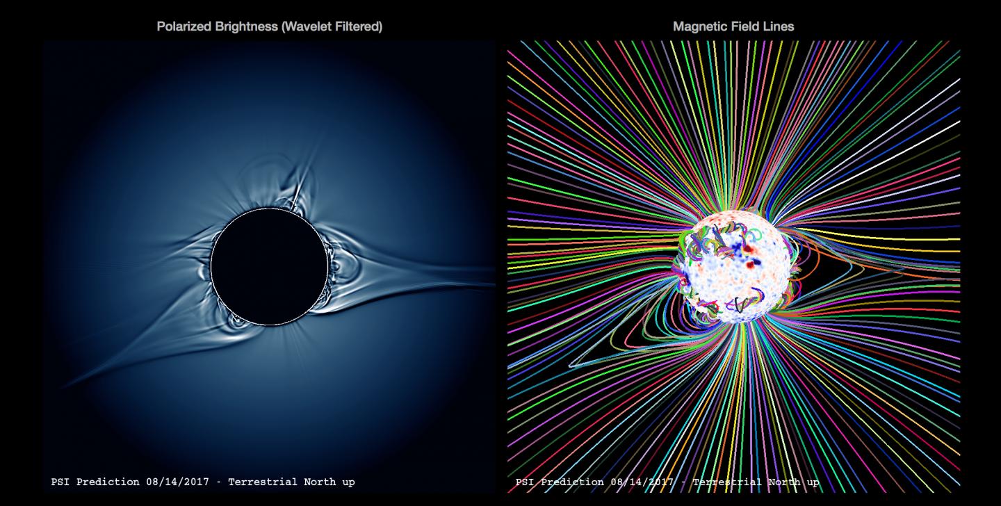 Digitally Processed Images of Solar Eclipse Corona Prediction