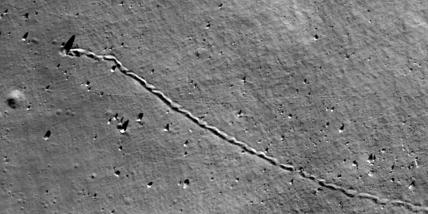 Rockfall on the Moon