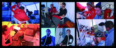 Lab Work in Tents at Mount Everest Base Camp