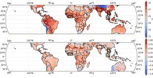 Predicted warming of tropics this summer