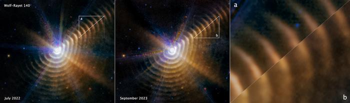 Image A: Compare Observations of Wolf-Rayet 140 (MIRI Images)