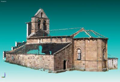 3-D Model Photo of the Valberzoso Church (Palencia, Spain)
