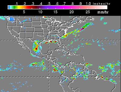 NASA TRMM Flood Map of Alex's Rainfall