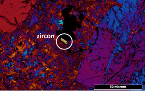 Tiny zircon crystals