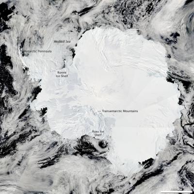 Satellite View of Antarctica