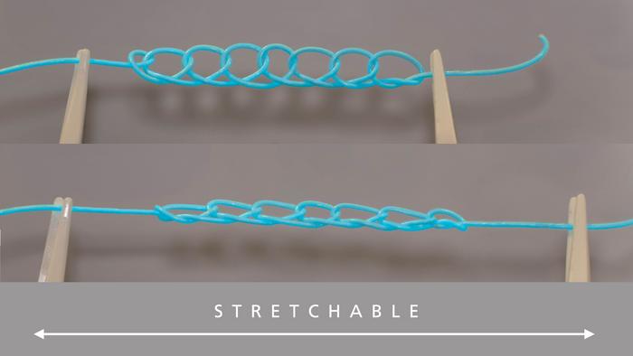 Stretchable SHINE fibre