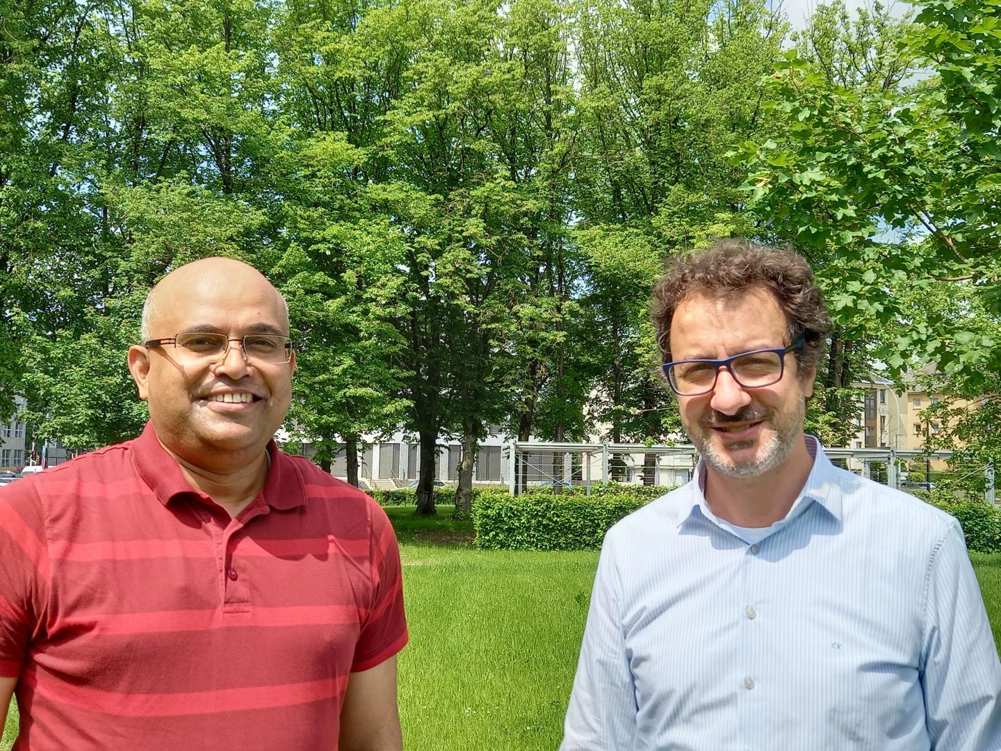 Drs Amit Kulkarni (left) and Antonio Marchini (right) from LOVIT