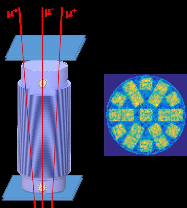 Muon imaging on a CASTOR cask