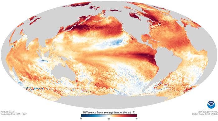 El Nino in August 2023 (NOAA)