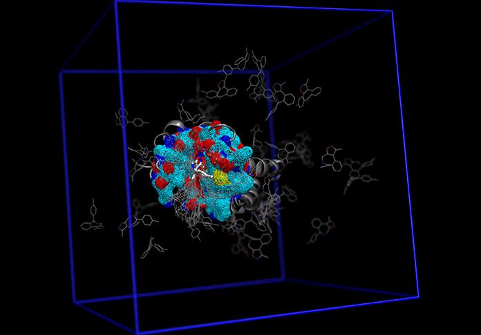 Simulation of BRD4 Interacting with a Potent Inhibitor