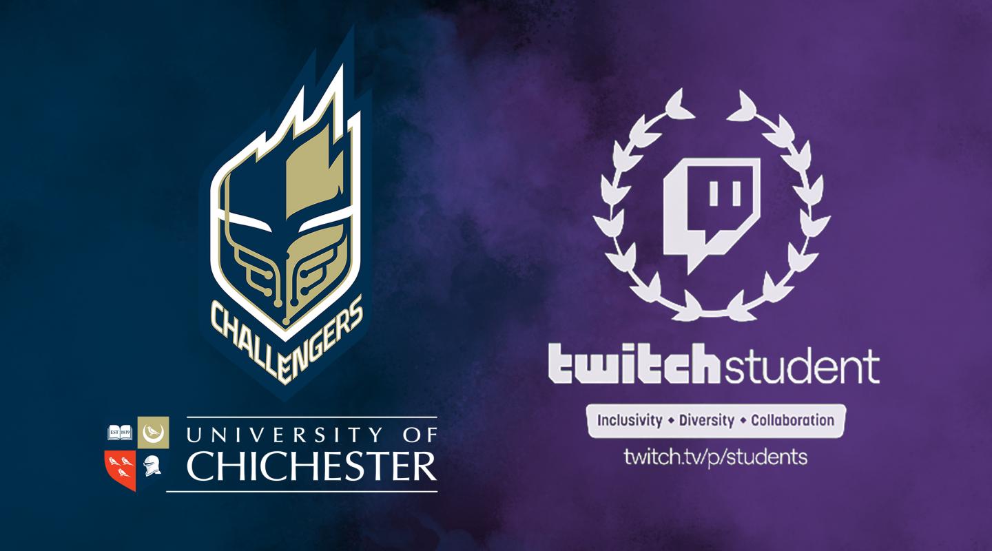 Twitch-University of Chichester partnership logo
