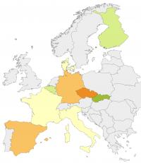 Climate Resilience Hotspots (Orange) and Deserts (Green) of European Wheat