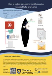 Flyer - How to collect samples to identify species responsible for shark bites