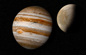 Jupiter andmoon Europa