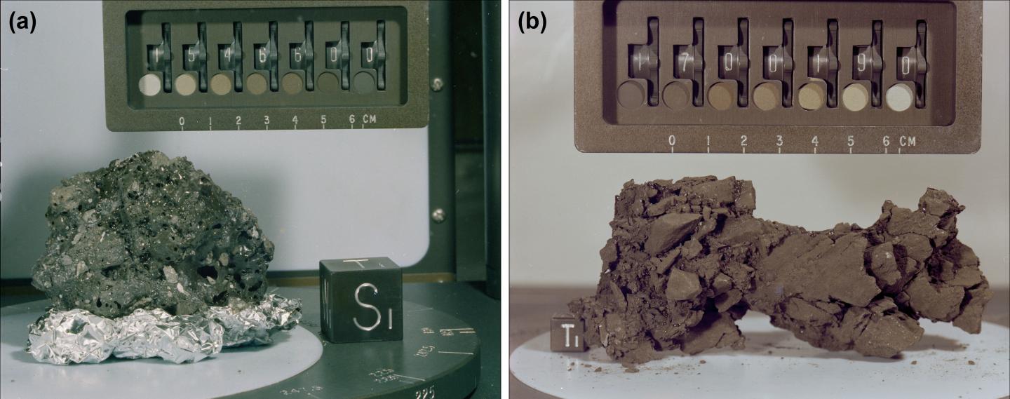 Photos of Lunar Impact Melt Breccia Samples