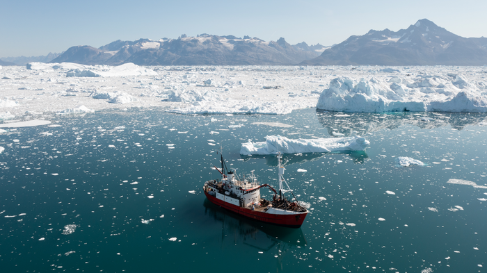 Research vessel in Southeast Greenland