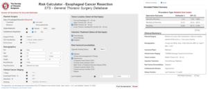 Risk Calculator - Esophageal Cancer Resection