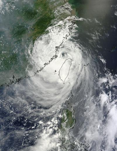 NASA's Terra Satellite Captured this Visible Image of Typhoon Soulik on July 13