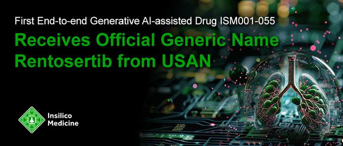 First End-to-end Generative AI-assisted Drug ISM001-055 Receives Official Generic Name Rentosertib from USAN