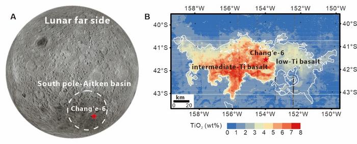 Landing site of the Chang’e-6 mission on the Moon’s far side